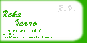reka varro business card